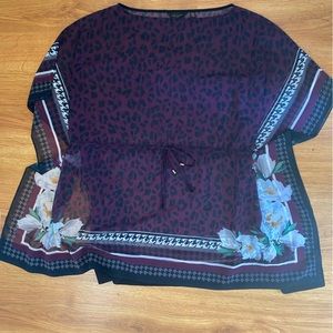 Purple cheetah floral Ted Baker Coverup